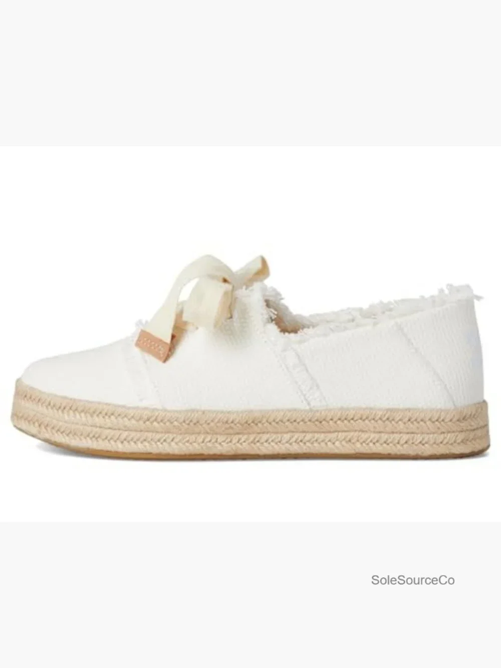 Women's Lace-Up Espadrille Sneakers - Cotton Upper, Round Toe, Platform